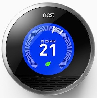 The Nest programmable thermostat.