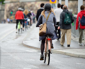 Cities with well-established bike infrastructure are more energy efficient.