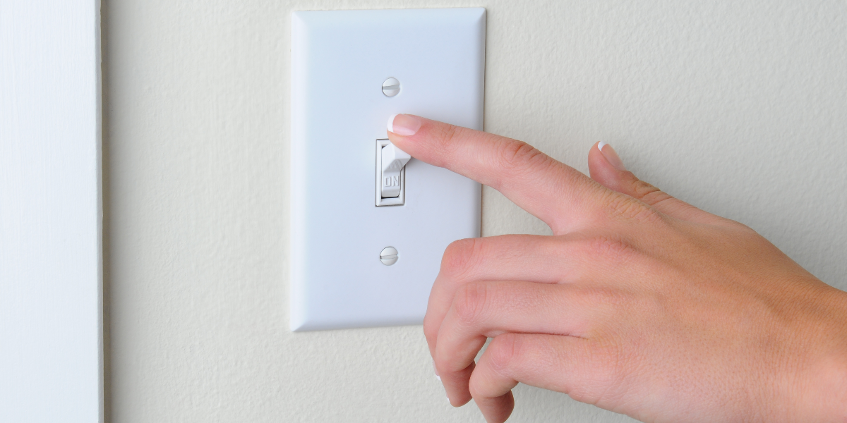 Turning off a light switch